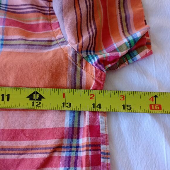 Ralph Lauren Boys Plaid Button Down Oxford Shirt. S/S Size 5 Colorful Preppy - Picture 5 of 6